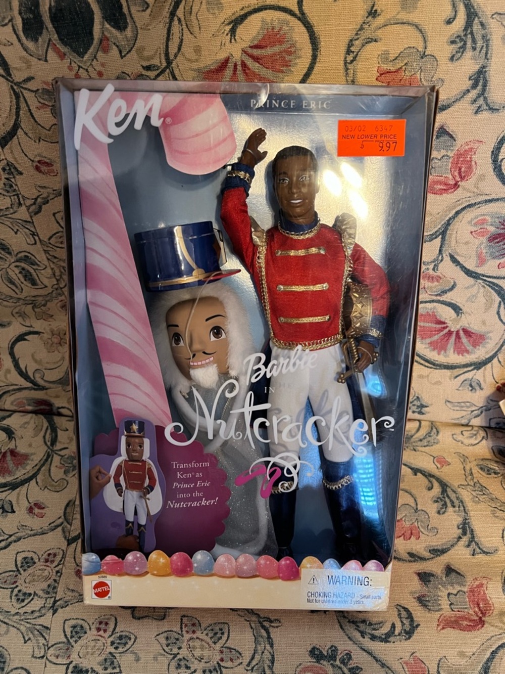 2001 Barbie in the Nutcracker Ken/Prince Eric Doll NIB AA